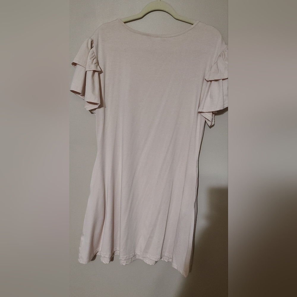 Dokotoo Elegant Cream Short Sleeve Dress Size 2XL - Picture 4 of 5